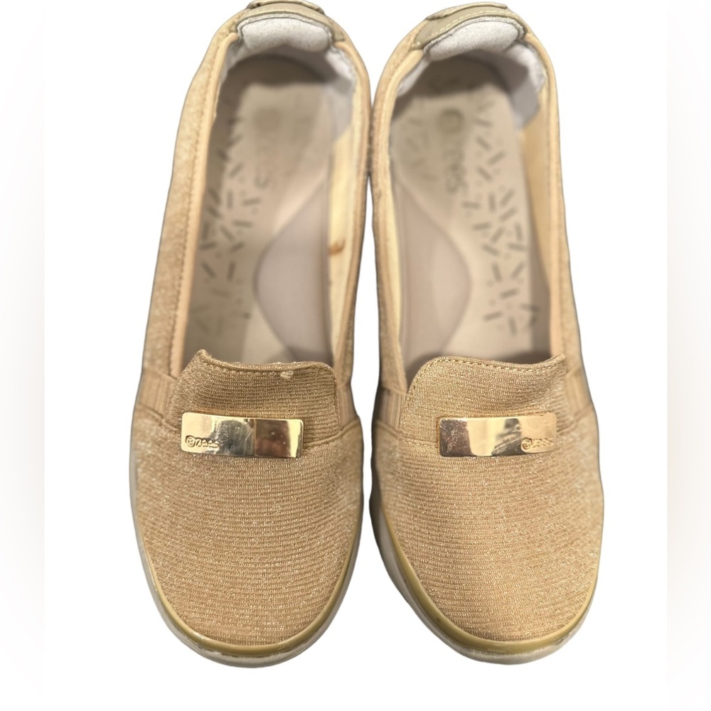 Bzees Gold Slip-On Loafers